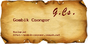 Gombik Csongor névjegykártya